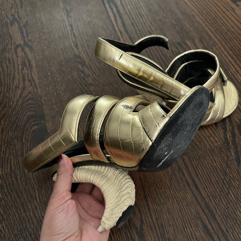Givenchy Gold Croc-Embossed Heels - Picture 11 of 11